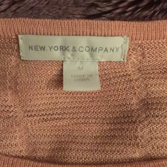 Size M New York and Company pink , coral sweater - Picture 2 of 3
